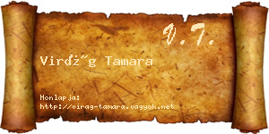 Virág Tamara névjegykártya
