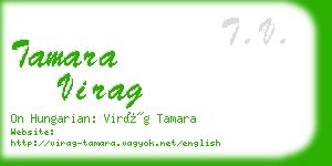 tamara virag business card